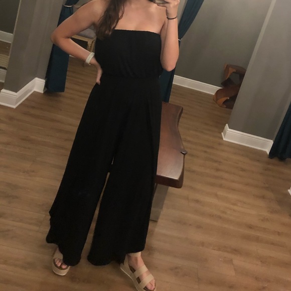 Strapless Black Jumpsuit - Picture 2 of 5